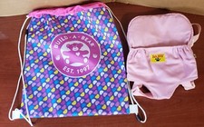 Build A Bear Workshop Drawstring W/BabyCarrier Pink Adjustable Straps Backpack