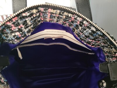 Rare 2017 Henri Bendel Large Jetsetter Convertible Tweed  display picture 1