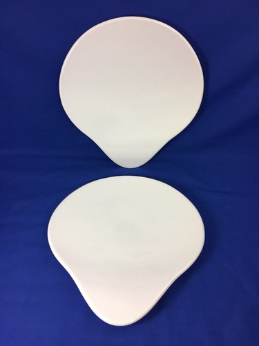 Mikasa UFO WHITE Karim Rashid SALAD PLATES Alien Head Shape KRB02 Set of 2 - Picture 2 of 9