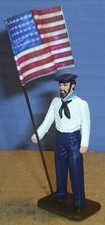 TOY SOLDIERS TIN AMERICAN CIVIL WAR UNION NAVY FLAG BEARER 54 MM