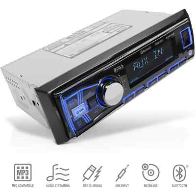 BOSS Audio 611UAB Single DIN Multimedia Player Car MP3 Radio Receiver Head Unit