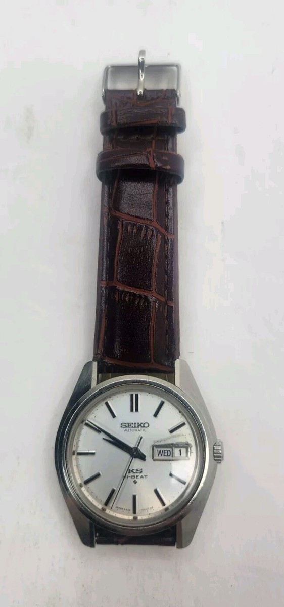 King Seiko 5626-7000 Day date Silver Dial Automatic Watch with