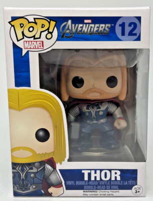 Funko Pop Marvel Avengers 12 Thor Vinyl Bobble Head VAULTED!!!
