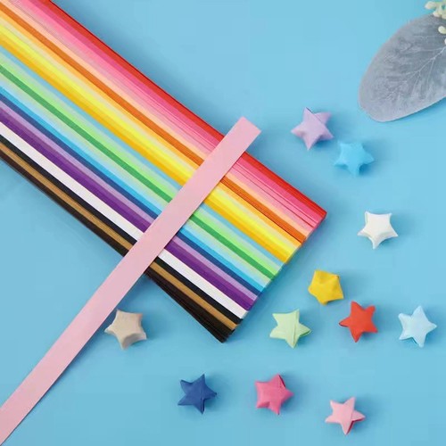 Lucky Star Folding Paper Lucky Wish Star Cute Origami Paper Scrapbook Handmade - Picture 2 of 13