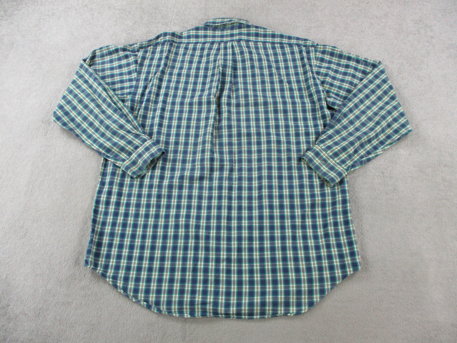 Camicia Ralph Lauren da uomo grande verde pony blu nero bottoni casual vintage