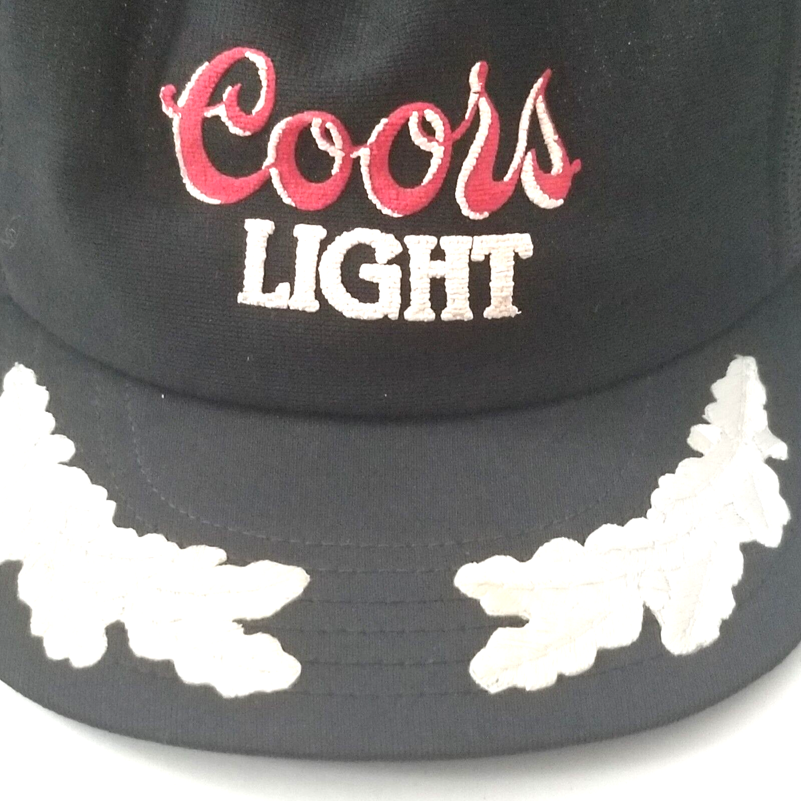 Vintage Coors Light Cap Hat Scrambled Egg Snapback Black Mesh Kramer Trucker USA