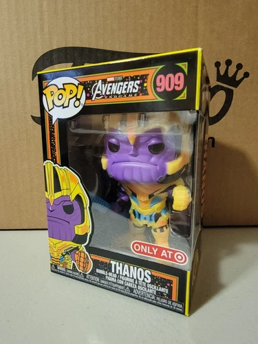 Funko Pop Marvel #909 Avengers Endgame Thanos BLACKLIGHT Target Exclusive *NEW*