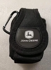 John Deere Tool Pouch Belt Clip Holster Hook & Loop Pocket Black W/Silver Logo