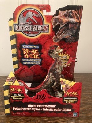 New Jurassic Park III Re-Ak A-Tak Electronic Alpha Velociraptor Hasbro 2000 New