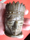 JOE ST CLAIR HAND MADE TOOTHPICK HOLDER NATIVE AMERICAN INDIAN AGATE ANTIQUE RAR — photo 7