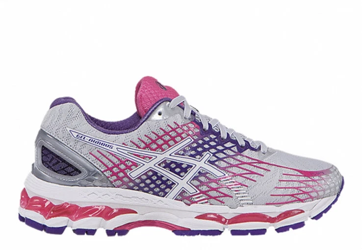 Recogiendo hojas cabina Con otras bandas Asics Gel Nimbus 17 Womens Running Shoes Size 8 Gray Pink Purple Sneakers  T557N | eBay