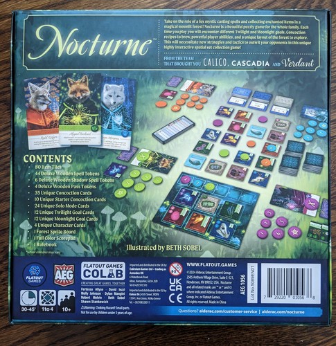 Nocturne Board Game by Flatout Games *BEAUTIFUL* - Picture 2 of 3