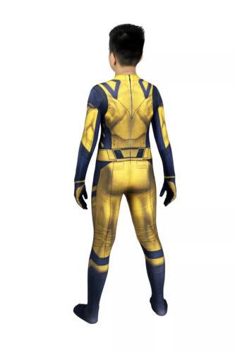 Kids Boys Deadpool Wolverine Cosplay Costume Jumpsuit Fancy Dress World Book Day - Picture 12 of 13