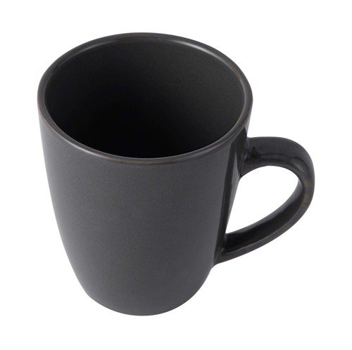 Set OF 6 Coffee/ Tea Mugs Cups White Porcelain, Black Stoneware Small Large Mug - Picture 9 of 29