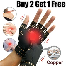 Medical Arthritis Gloves Compression Copper Pain Relief Hand Wrist Support Brace