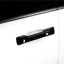Black Side Door Handle Cover Trim For Hyundai Santa Fe 2024-2026 Manual Button