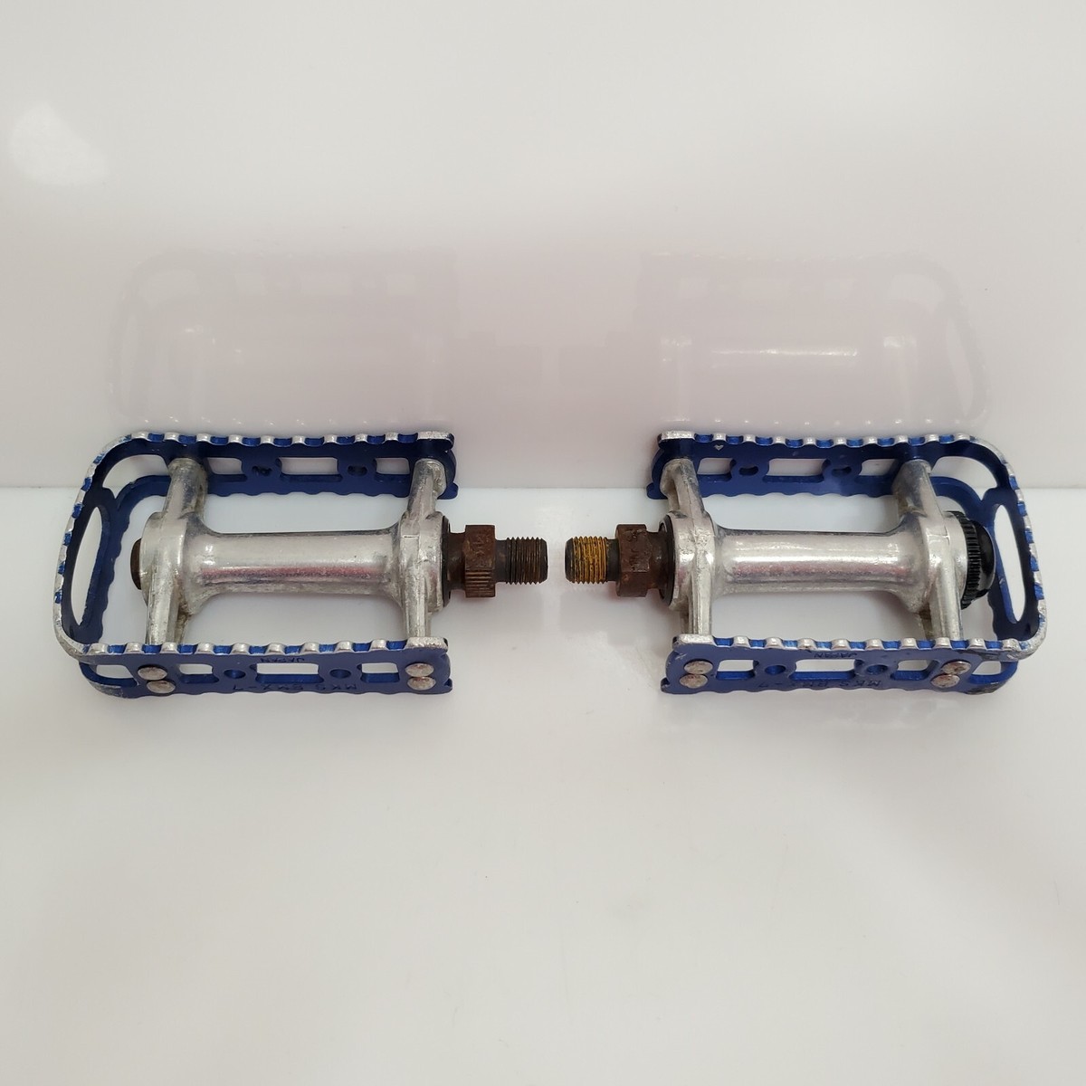 パーツ MKS JAPAN BM-7 Blue old school bmx pedal Vintage MKS BMX-7 Pedals Set 1/2