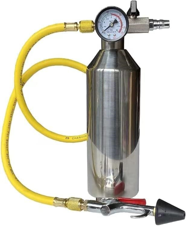 AC Flush Kit Car Air Conditioner System Lines Flush Gun Kit AC Flushing Canister