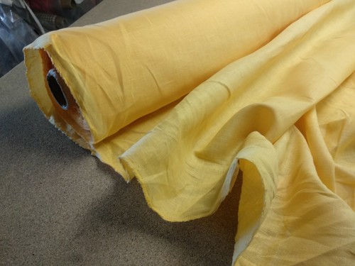 100% linen fabric - yellow - french belgium flax dense medium - for clothing - Picture 7 of 7