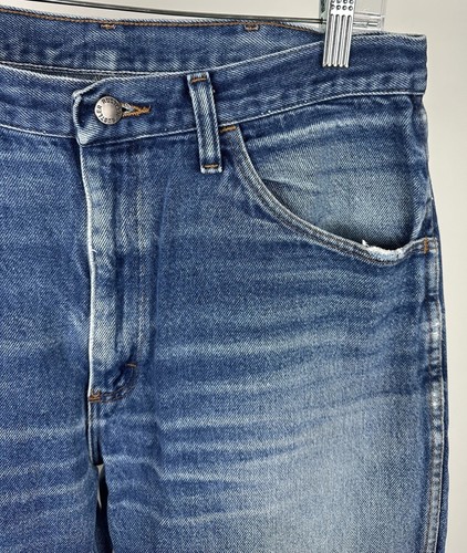 Vintage 90s RUSTLER Western Jeans 33x32 ACTUAL Workwear Perfectly Faded Cowboy - Picture 4 of 17