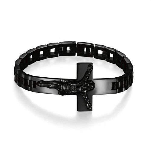 Pulsera Cadena Pulsera Cadena Regalo de Acero Inoxidable Cristo Jesús Religioso Cristo Jesús - Imagen 9 de 21