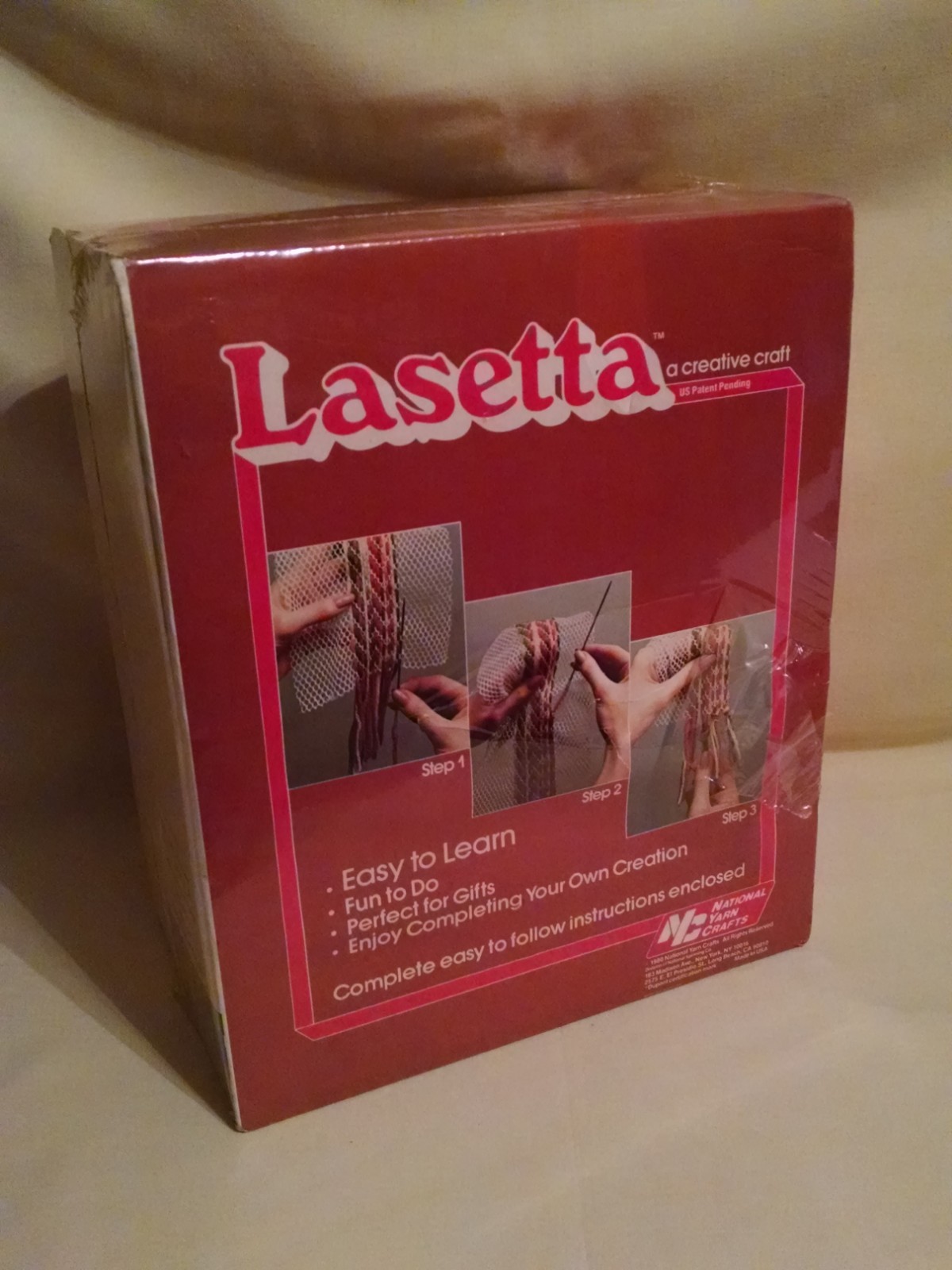 AFGHAN CRAFT KIT LASETTA OMBRE EARTHTONE NOS NEW 1980 NATIONAL YARN CRAFTS USA.