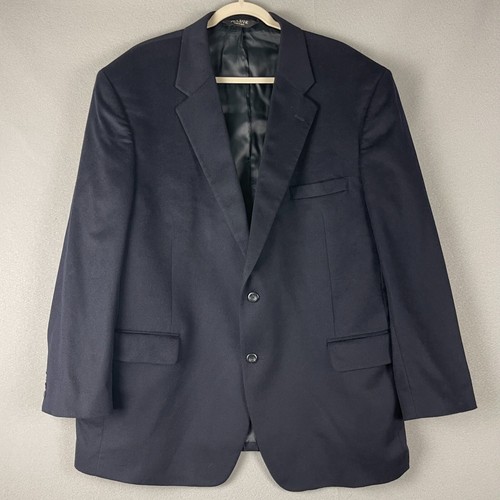 Jos A Bank Cashmere Blazer Sport Coat Mens 48R Blue 2 Button Career Office