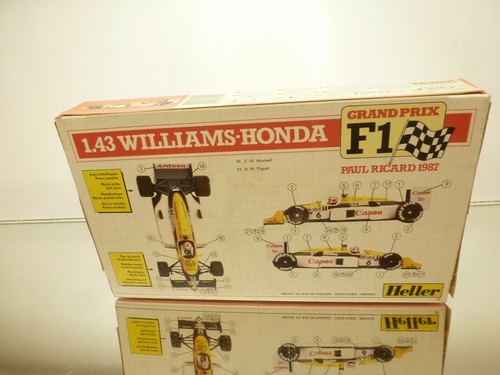 HELLER 80101 WILLIAMS HONDA CANON MANSELL N.6- PLASTIC 1:43 - UNBUILT KIT IN BOX - Imagen 2 de 4