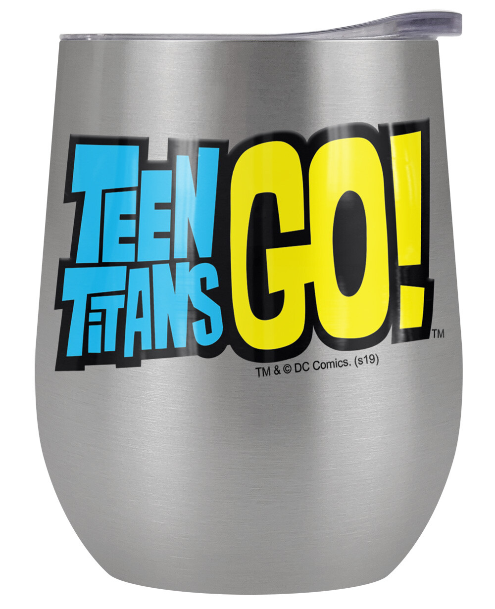Teen Titans Go! Logo 12oz Wine Tumbler Steel Insulated Leak Resistant