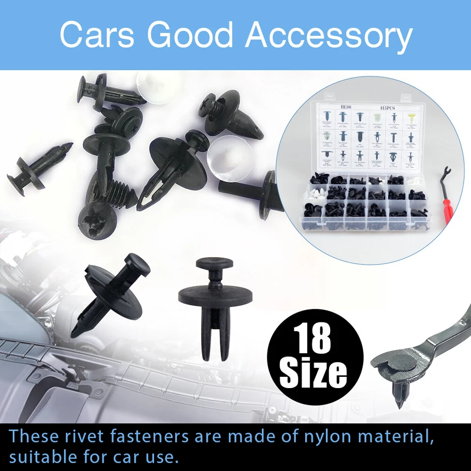 Pro. Auto Car Body Plastic Push Pin Rivet Fasteners Trim Panel Moulding Clip-NEW - image 4 of 4