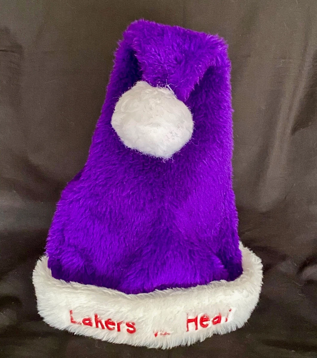 LAKERS vs. HEAT SHAQ vs KOBE 1 SANTA HAT PURPLE CHRISTMAS
