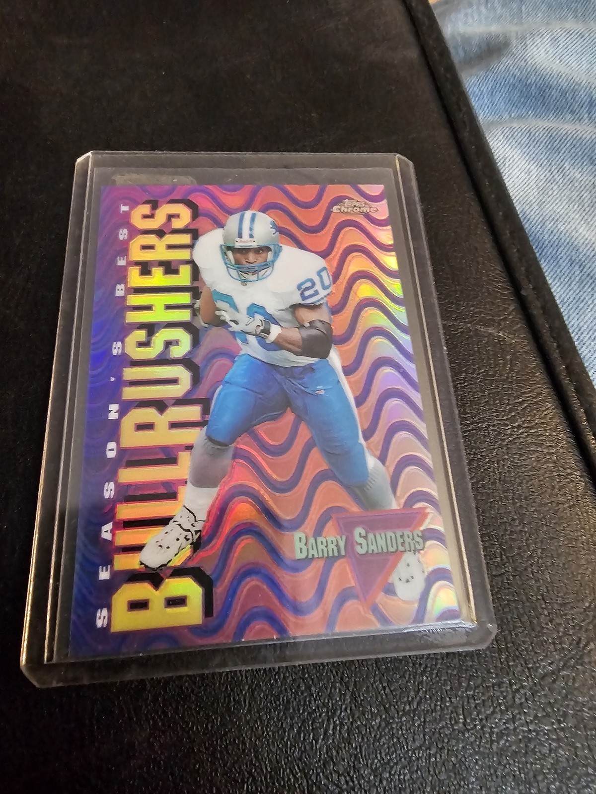1999 Topps Chrome Barry Sanders #SB4 Season's Best Bull Rushers Refractor