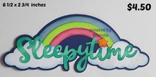 SLEEPYTIME TITLE boy girl scrapbook premade paper piecing 3D die cut by Rhonda