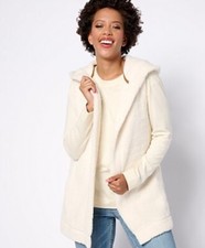 Koolaburra By Ugg Cozy Sherpa Hooded Vest & Long Sleeve Tee Birch Large A612517