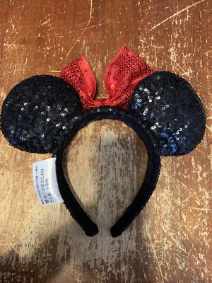 NWOT Mickey Mouse Sequined Ear Headband for Adults Black 79019.jpg main image 2