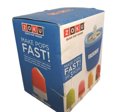 Zoku Blue Single Fast Popsicle Maker Brand New BPA Free Homemade Frozen Treats 