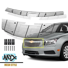 Fits 2011-2014 Chevy Cruze Billet Grille Main Upper Front Grill Combo