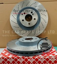 FOR MERCEDES S-CLASS S55 / CL55  AMG FRONT DRILLED BRAKE DISCS PAIR 360MM