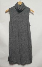 Apt. 9 Womens Sweater Dress Gray Slit Turtleneck Sleeveless Cotton Blend S