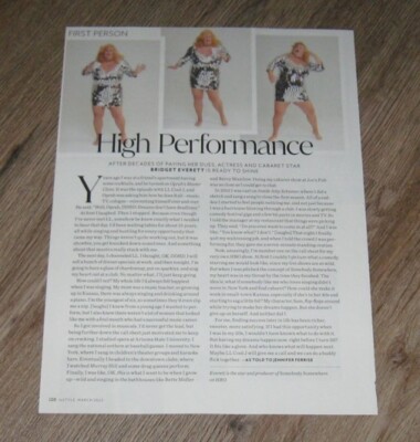 Bridget Everett original ONE magazine clipping page PHOTO article