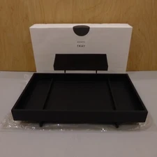 Blomus Tray Abento BLACK WOOD 12"X7" Serving Decorative Tray Hardwood 64438