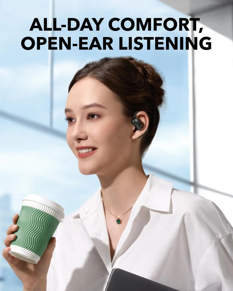 Soundcore AeroFit 2 Open-Ear Headphones Ear Hooks Earbuds Rich Bass Hi-Res Audio - Image 2 of 4