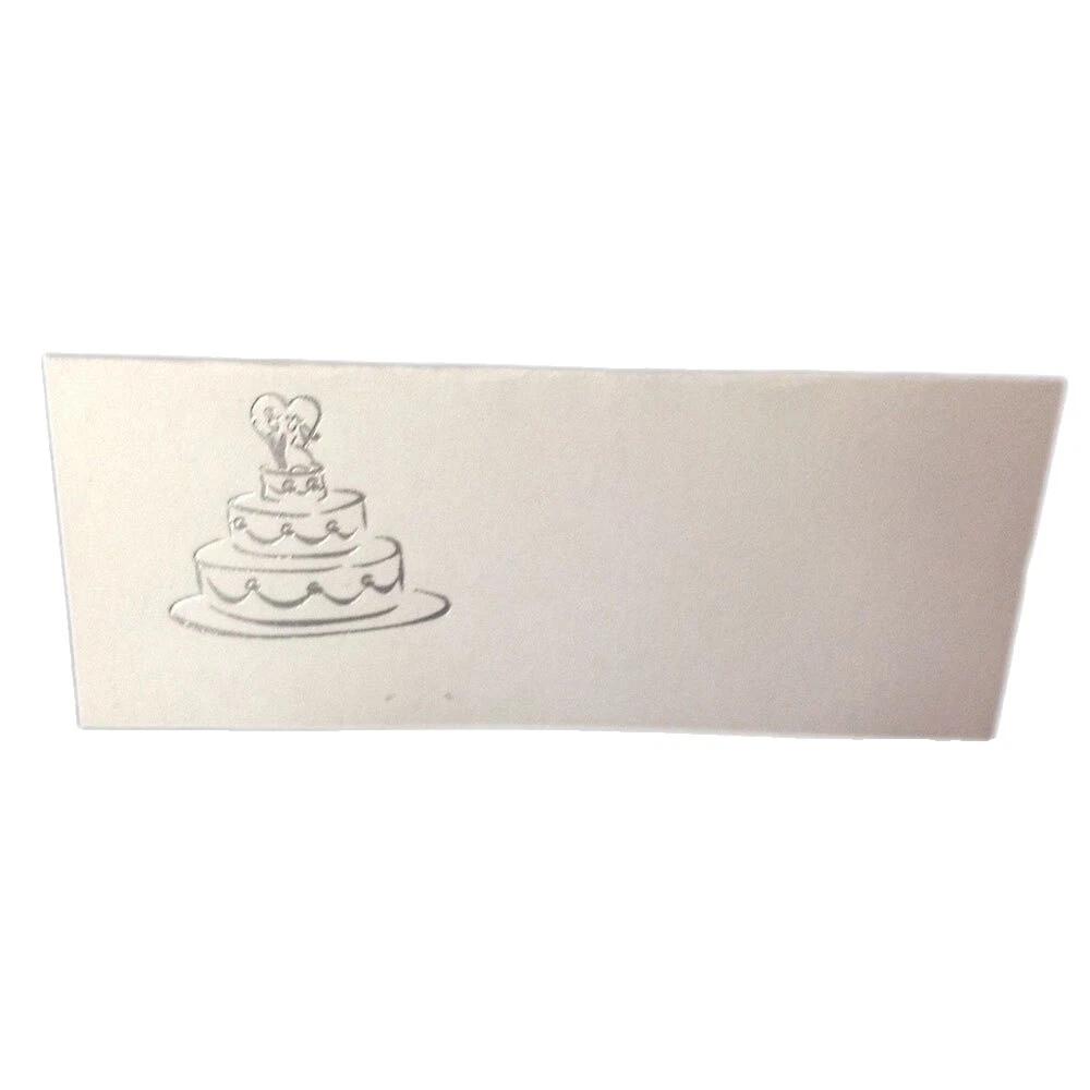 Blanco Boda Tarjetas de ubicación