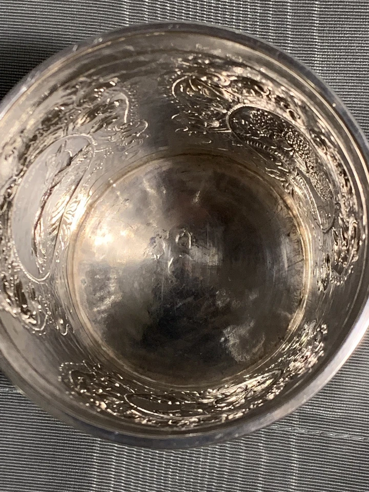 Muy rara Copa de Plata Antigua Rusa Siglo XVIII 1750 Moscú Vasiliy Nikitin Foto 4 de 4