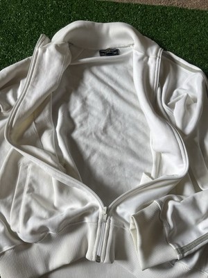 Vintage Fred Perry Track Jacket White Men's 40 Medium Made in