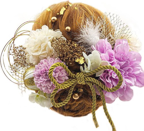 dried flowers, hair ornaments, artificial flower, hair accessories, purple