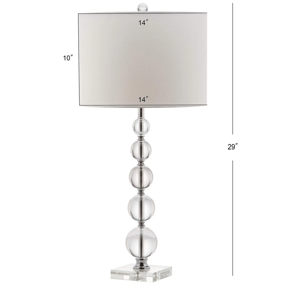 Lighting Collection Liam Stacked Crystal Ball 29-inch Bedroom Living Room Hom... - Image 3 of 4