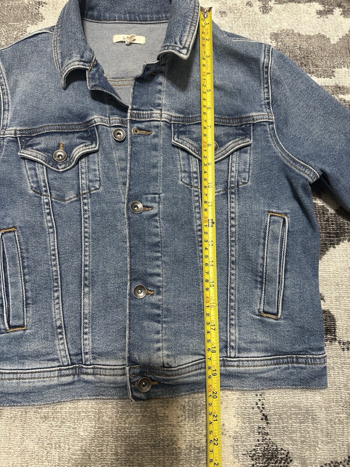 Splendid Womens Denim Button Down Jacket Blue Siz… - image 6