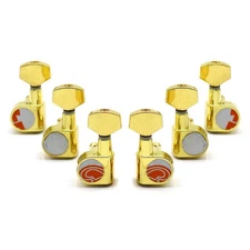 3L3R 2 Pins Sealed Electric Guitar Tuning Pegs Tuners Machine Heads Gold