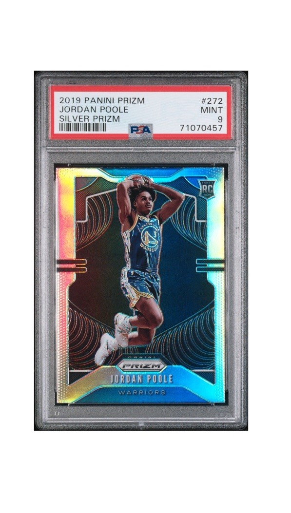 Panini 2019-20 Prizm Jordan Poole Silver Prizm RC #272 PSA Graded Warriors